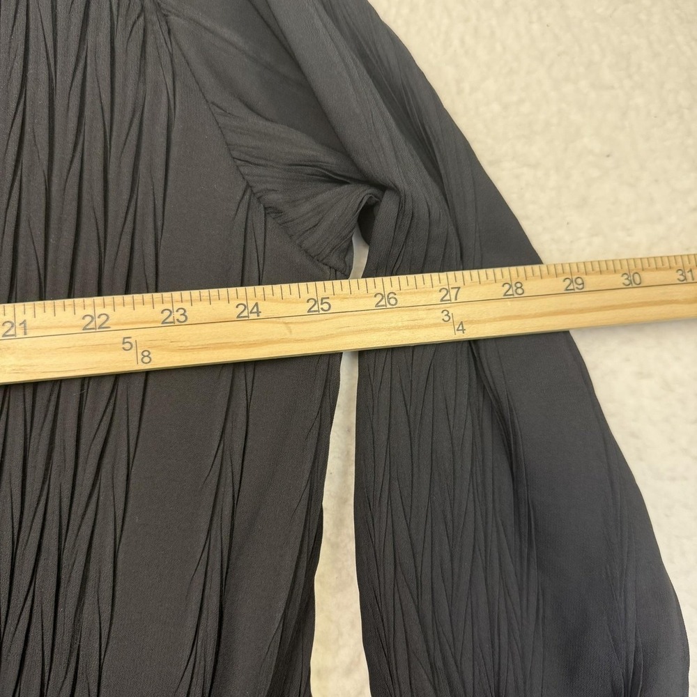 PrettyLittleThing Black Ruched Maxi Shirt Dress - Picture 6 of 8